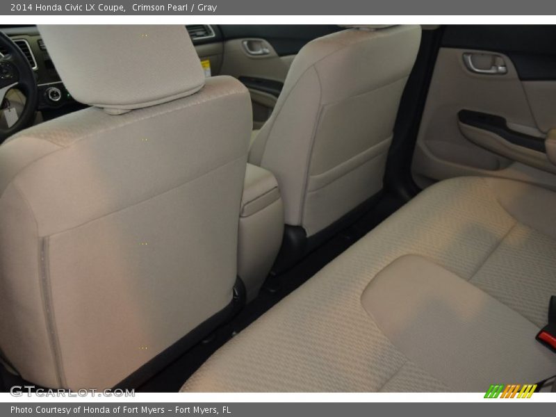 Crimson Pearl / Gray 2014 Honda Civic LX Coupe