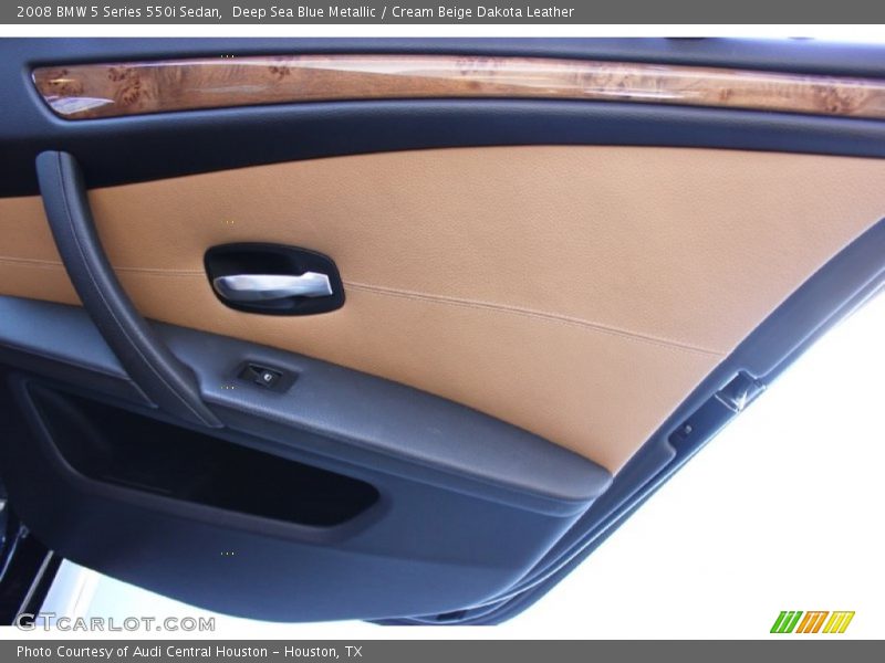 Deep Sea Blue Metallic / Cream Beige Dakota Leather 2008 BMW 5 Series 550i Sedan
