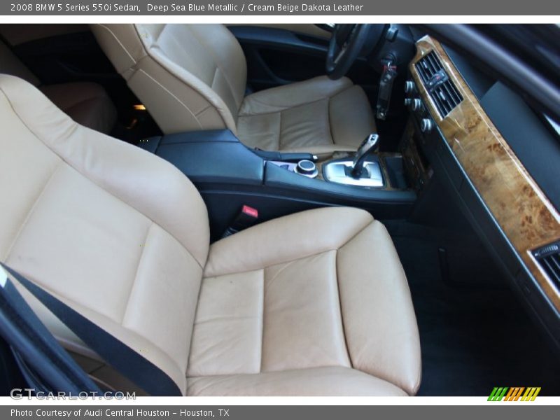 Deep Sea Blue Metallic / Cream Beige Dakota Leather 2008 BMW 5 Series 550i Sedan