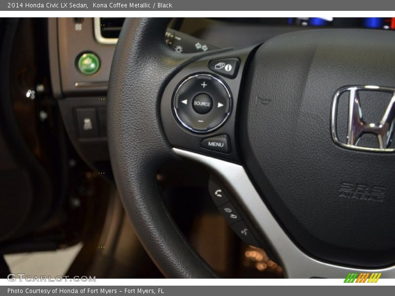 Kona Coffee Metallic / Black 2014 Honda Civic LX Sedan