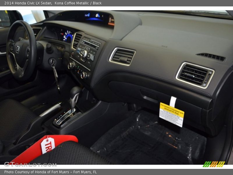Kona Coffee Metallic / Black 2014 Honda Civic LX Sedan