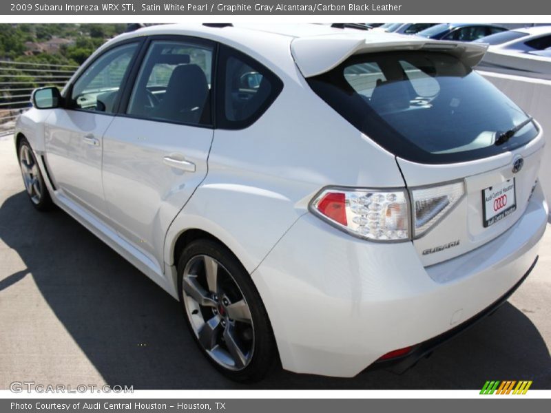 Satin White Pearl / Graphite Gray Alcantara/Carbon Black Leather 2009 Subaru Impreza WRX STi