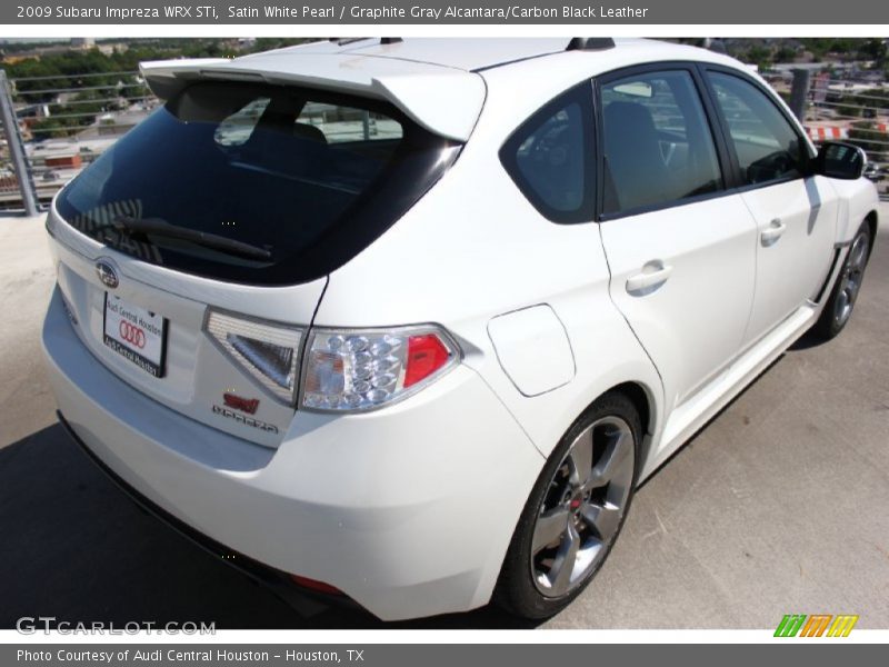 Satin White Pearl / Graphite Gray Alcantara/Carbon Black Leather 2009 Subaru Impreza WRX STi