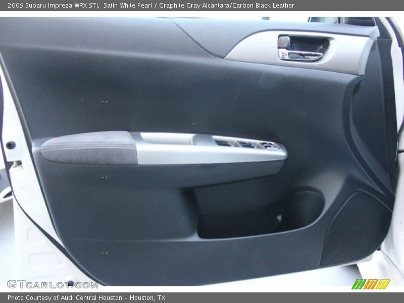 Satin White Pearl / Graphite Gray Alcantara/Carbon Black Leather 2009 Subaru Impreza WRX STi