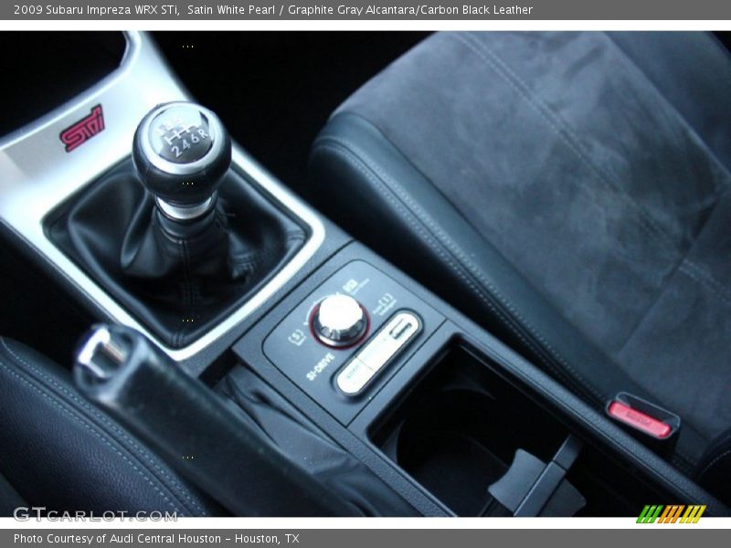 Satin White Pearl / Graphite Gray Alcantara/Carbon Black Leather 2009 Subaru Impreza WRX STi