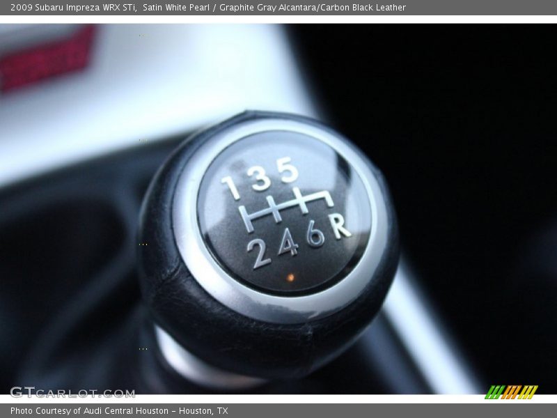 Satin White Pearl / Graphite Gray Alcantara/Carbon Black Leather 2009 Subaru Impreza WRX STi
