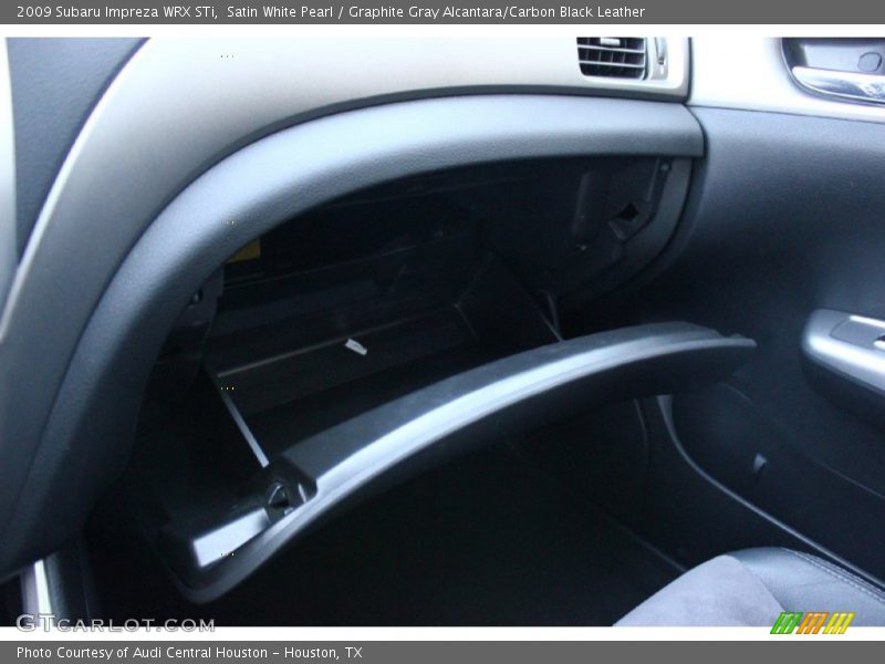 Satin White Pearl / Graphite Gray Alcantara/Carbon Black Leather 2009 Subaru Impreza WRX STi
