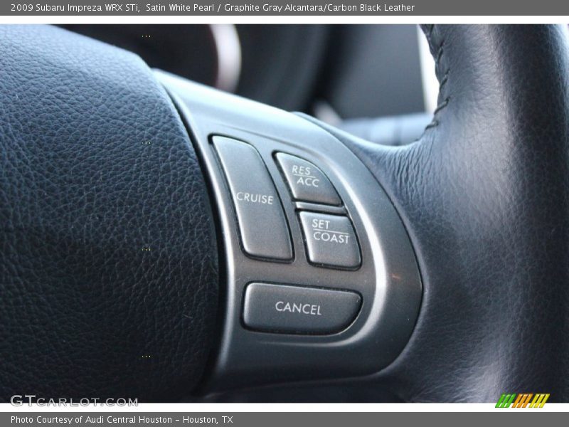 Satin White Pearl / Graphite Gray Alcantara/Carbon Black Leather 2009 Subaru Impreza WRX STi