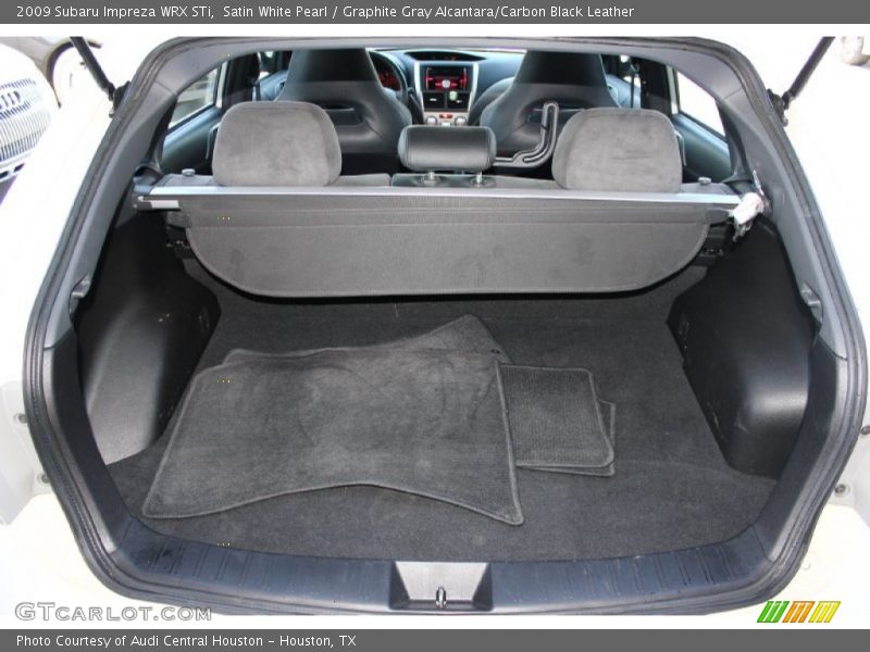 Satin White Pearl / Graphite Gray Alcantara/Carbon Black Leather 2009 Subaru Impreza WRX STi