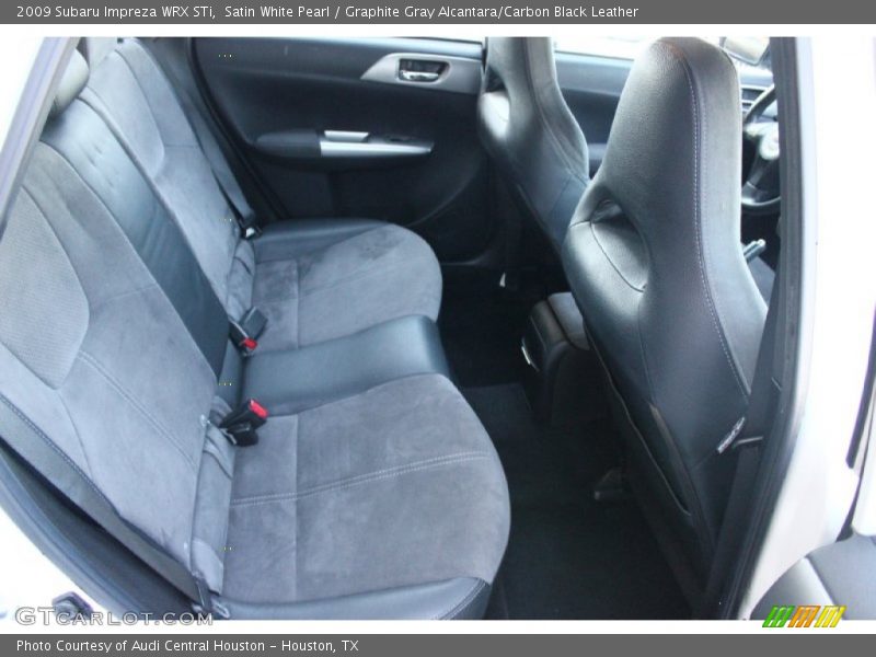 Satin White Pearl / Graphite Gray Alcantara/Carbon Black Leather 2009 Subaru Impreza WRX STi