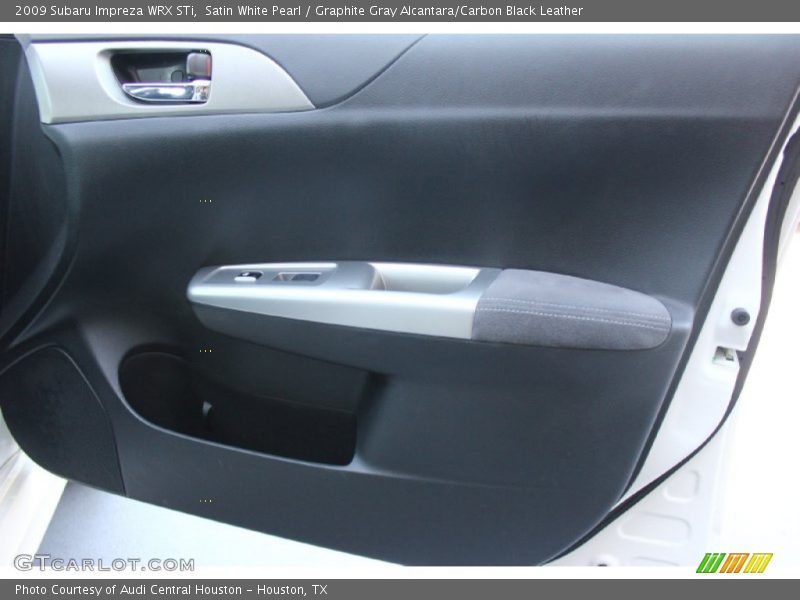 Satin White Pearl / Graphite Gray Alcantara/Carbon Black Leather 2009 Subaru Impreza WRX STi