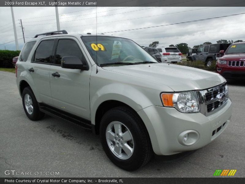 Light Sage Metallic / Camel 2009 Ford Escape XLT