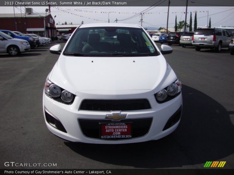 Summit White / Jet Black/Dark Titanium 2013 Chevrolet Sonic LS Sedan