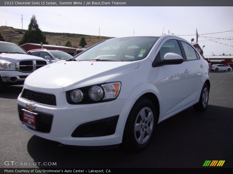 Summit White / Jet Black/Dark Titanium 2013 Chevrolet Sonic LS Sedan