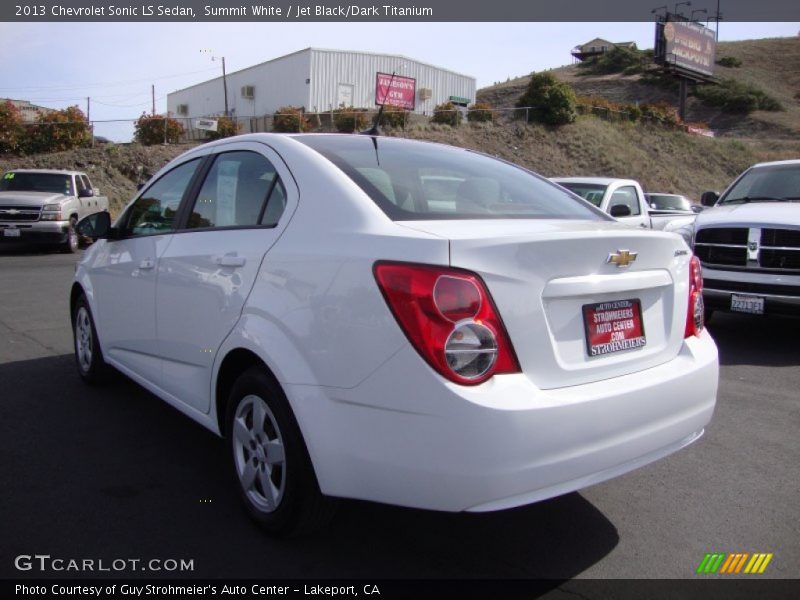 Summit White / Jet Black/Dark Titanium 2013 Chevrolet Sonic LS Sedan