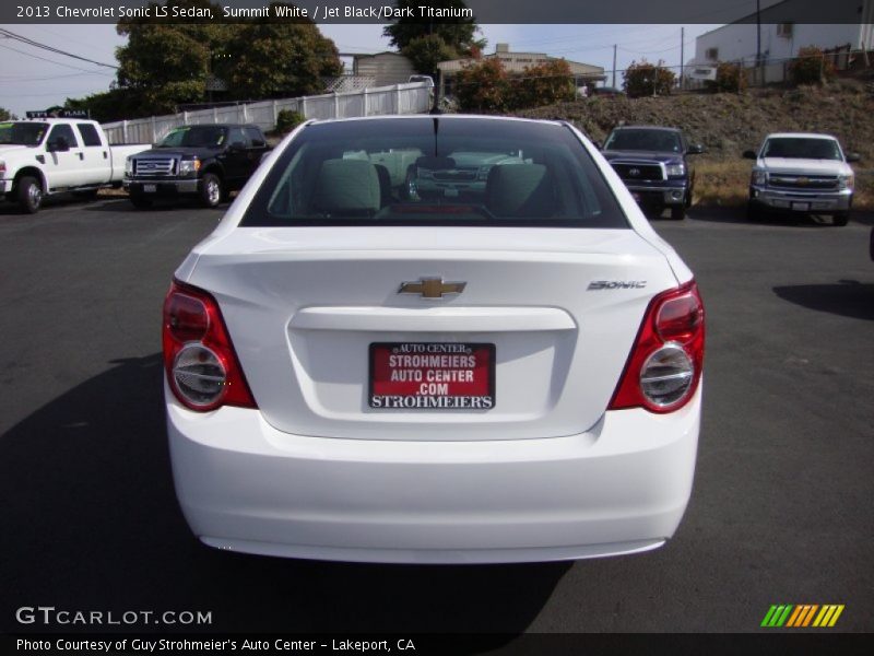 Summit White / Jet Black/Dark Titanium 2013 Chevrolet Sonic LS Sedan