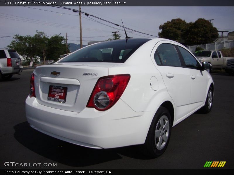 Summit White / Jet Black/Dark Titanium 2013 Chevrolet Sonic LS Sedan
