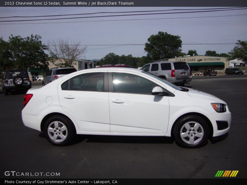 Summit White / Jet Black/Dark Titanium 2013 Chevrolet Sonic LS Sedan