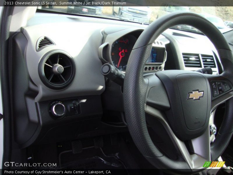 Summit White / Jet Black/Dark Titanium 2013 Chevrolet Sonic LS Sedan