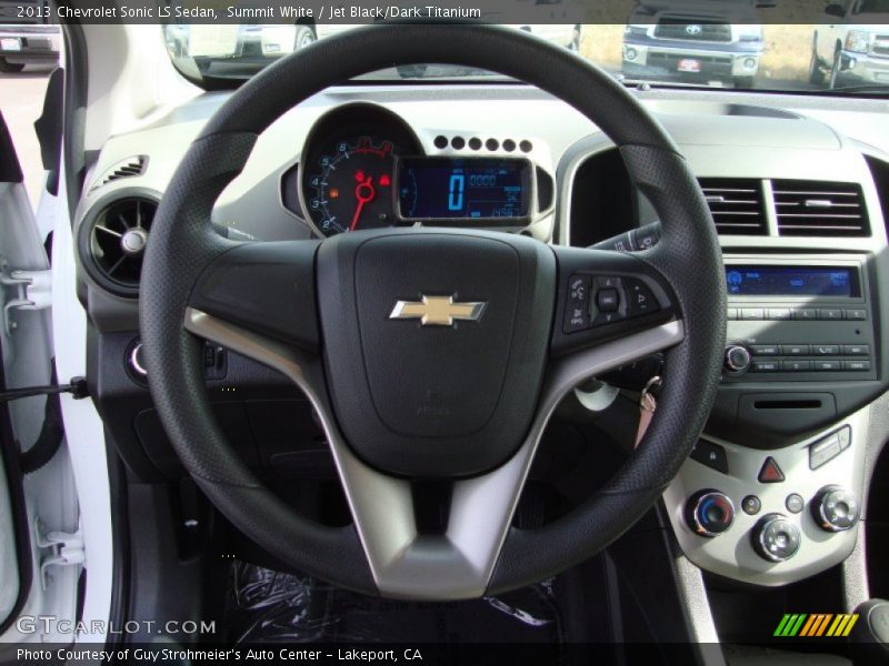 Summit White / Jet Black/Dark Titanium 2013 Chevrolet Sonic LS Sedan