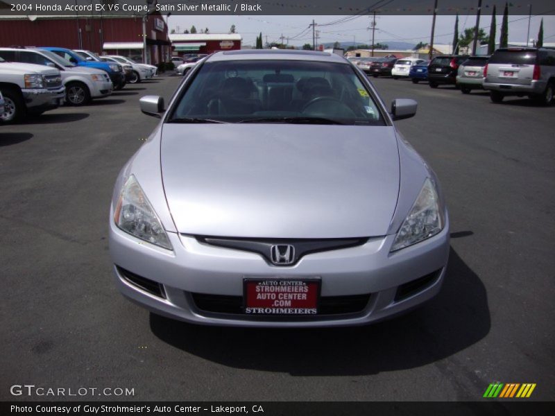 Satin Silver Metallic / Black 2004 Honda Accord EX V6 Coupe