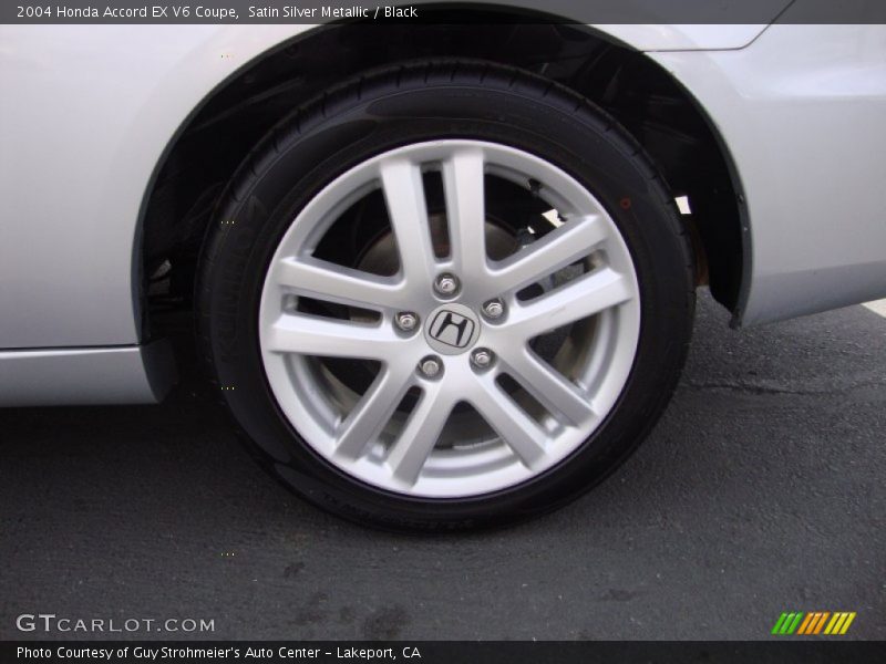 Satin Silver Metallic / Black 2004 Honda Accord EX V6 Coupe