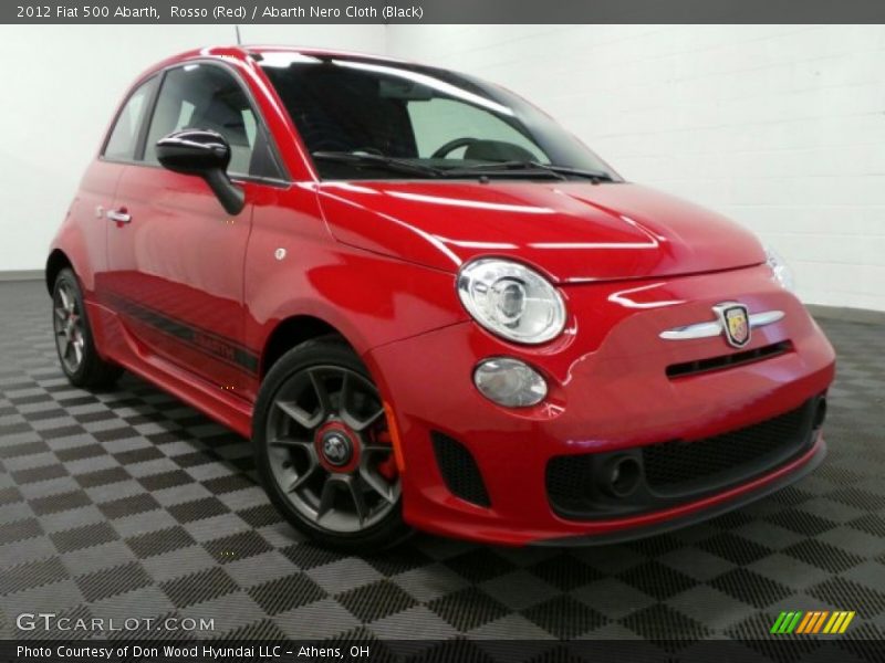 Rosso (Red) / Abarth Nero Cloth (Black) 2012 Fiat 500 Abarth