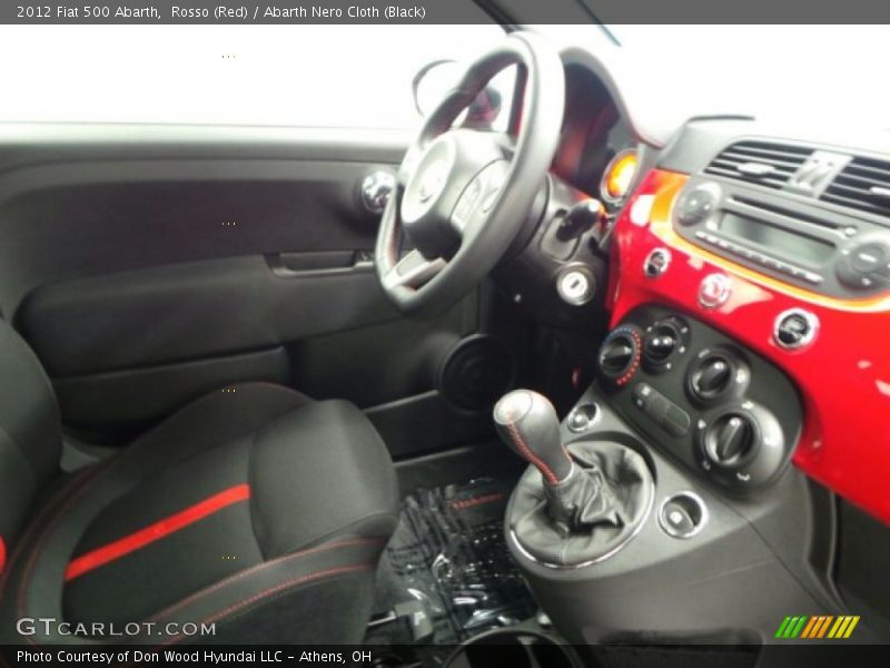 Rosso (Red) / Abarth Nero Cloth (Black) 2012 Fiat 500 Abarth