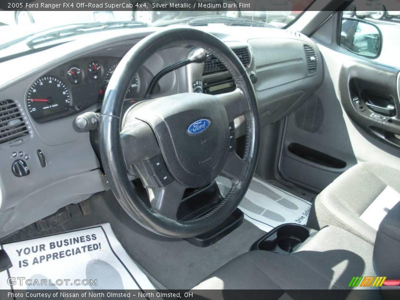 Silver Metallic / Medium Dark Flint 2005 Ford Ranger FX4 Off-Road SuperCab 4x4
