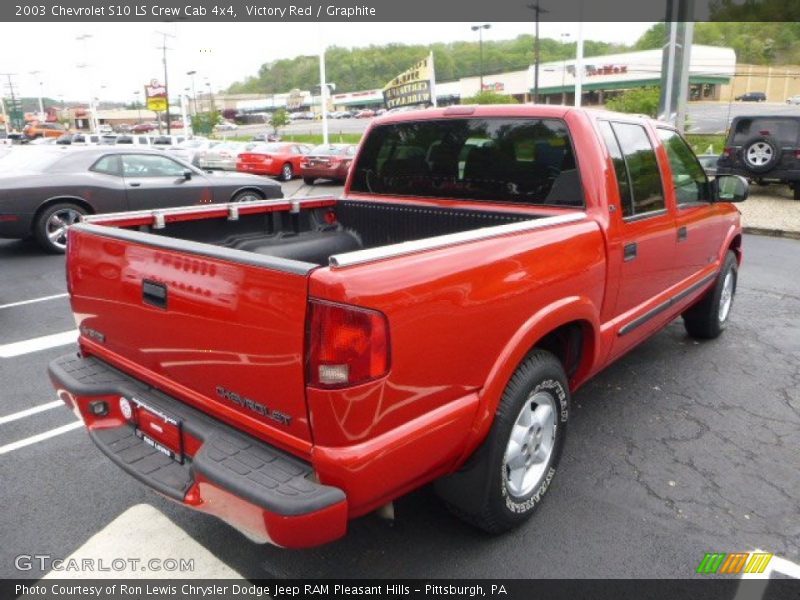Victory Red / Graphite 2003 Chevrolet S10 LS Crew Cab 4x4