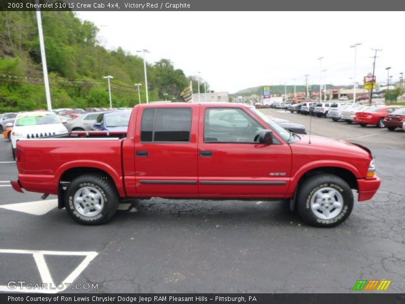 Victory Red / Graphite 2003 Chevrolet S10 LS Crew Cab 4x4