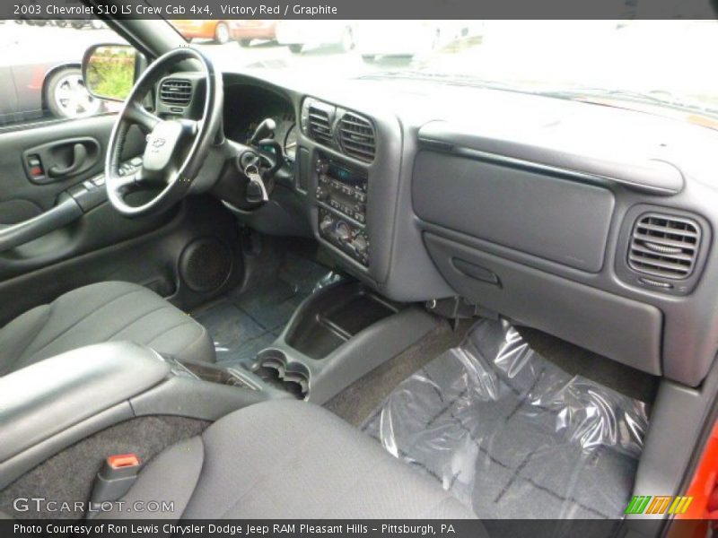 Victory Red / Graphite 2003 Chevrolet S10 LS Crew Cab 4x4