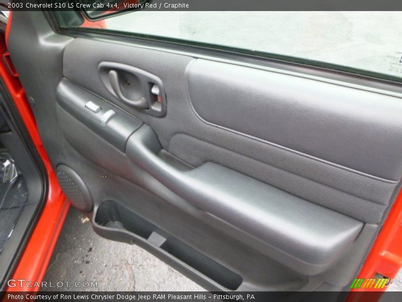 Victory Red / Graphite 2003 Chevrolet S10 LS Crew Cab 4x4