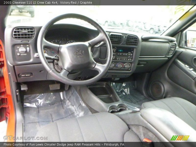 Victory Red / Graphite 2003 Chevrolet S10 LS Crew Cab 4x4