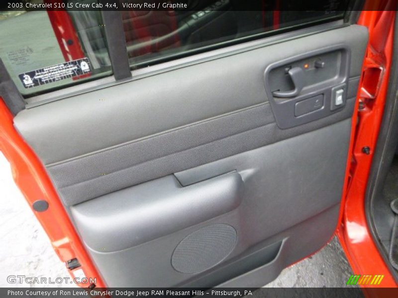 Victory Red / Graphite 2003 Chevrolet S10 LS Crew Cab 4x4