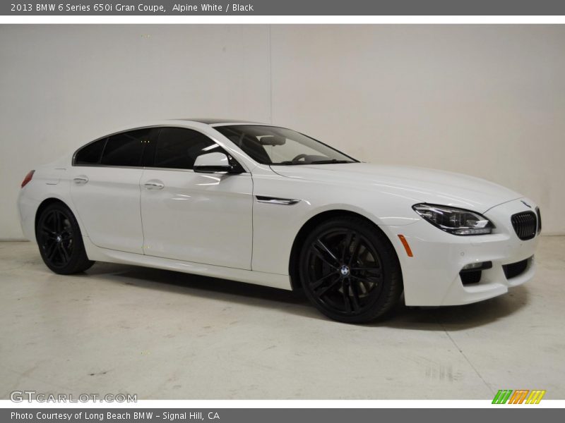 Alpine White / Black 2013 BMW 6 Series 650i Gran Coupe