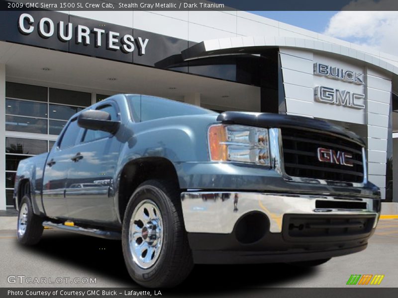 Stealth Gray Metallic / Dark Titanium 2009 GMC Sierra 1500 SL Crew Cab