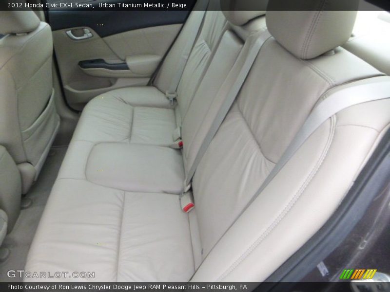 Urban Titanium Metallic / Beige 2012 Honda Civic EX-L Sedan