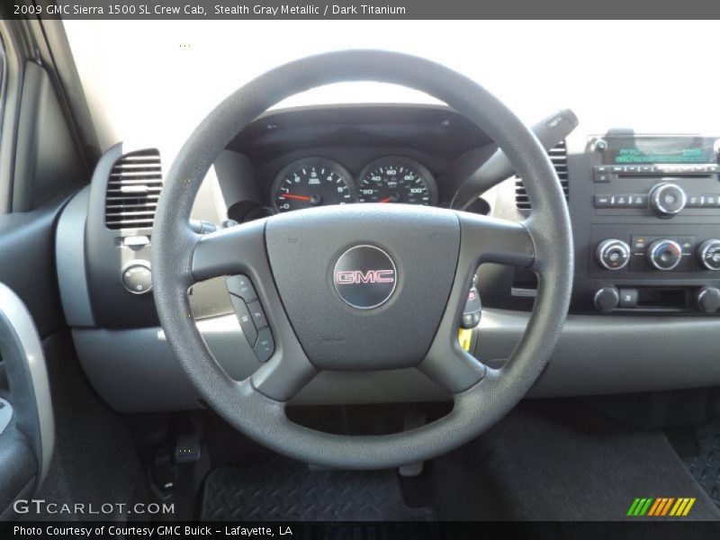 Stealth Gray Metallic / Dark Titanium 2009 GMC Sierra 1500 SL Crew Cab