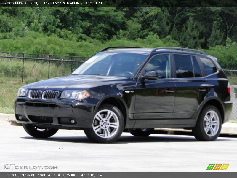 Black Sapphire Metallic / Sand Beige 2006 BMW X3 3.0i