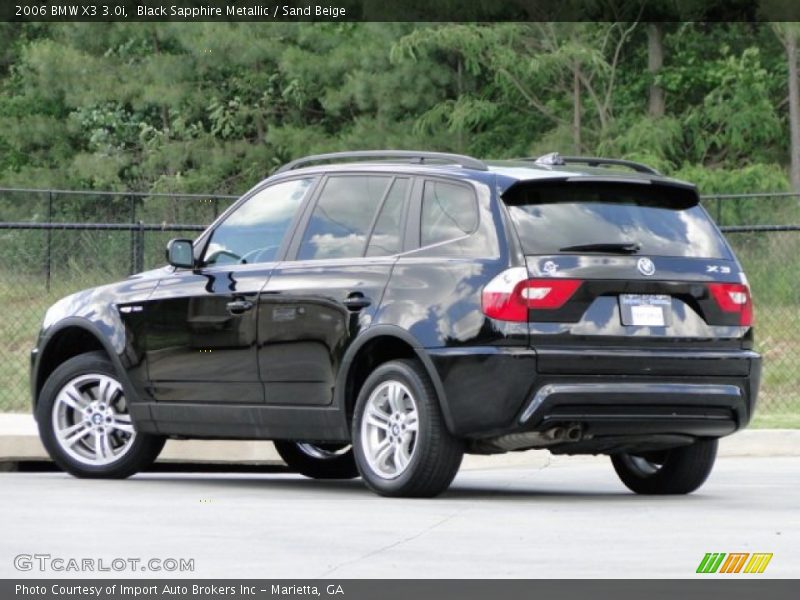 Black Sapphire Metallic / Sand Beige 2006 BMW X3 3.0i