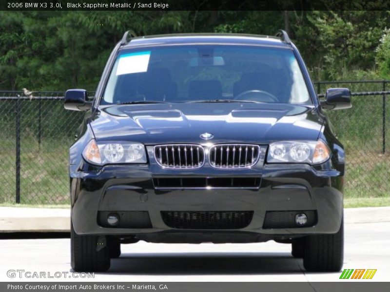 Black Sapphire Metallic / Sand Beige 2006 BMW X3 3.0i