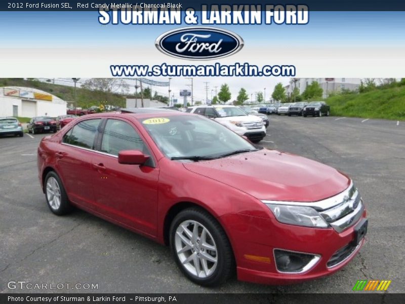 Red Candy Metallic / Charcoal Black 2012 Ford Fusion SEL