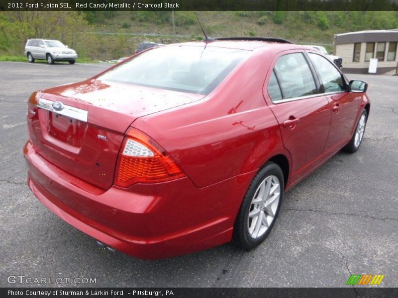 Red Candy Metallic / Charcoal Black 2012 Ford Fusion SEL