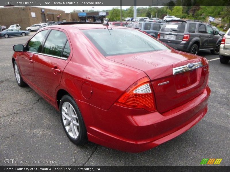 Red Candy Metallic / Charcoal Black 2012 Ford Fusion SEL