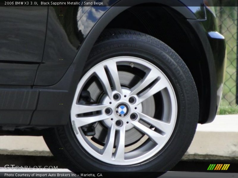 Black Sapphire Metallic / Sand Beige 2006 BMW X3 3.0i