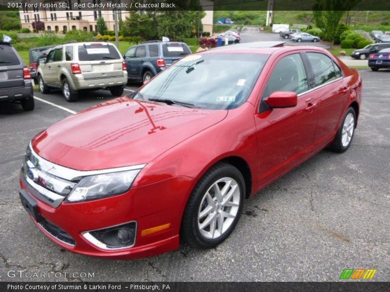 Red Candy Metallic / Charcoal Black 2012 Ford Fusion SEL