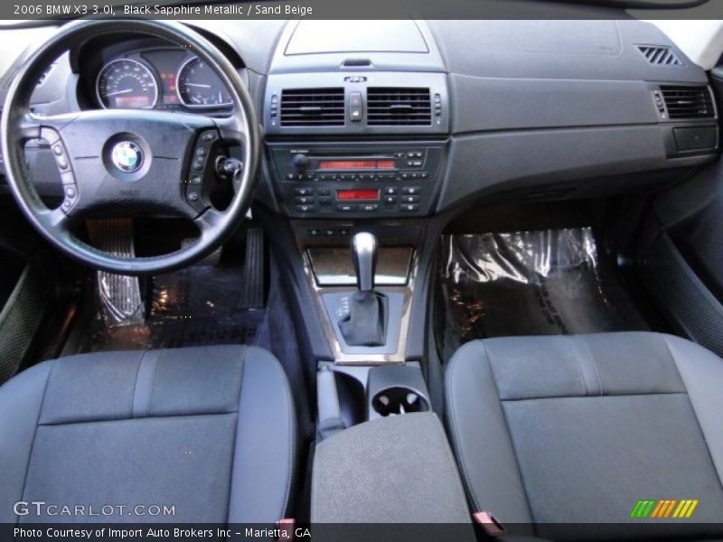 Black Sapphire Metallic / Sand Beige 2006 BMW X3 3.0i