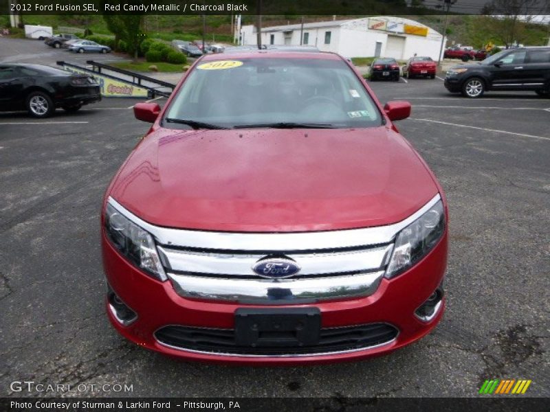 Red Candy Metallic / Charcoal Black 2012 Ford Fusion SEL