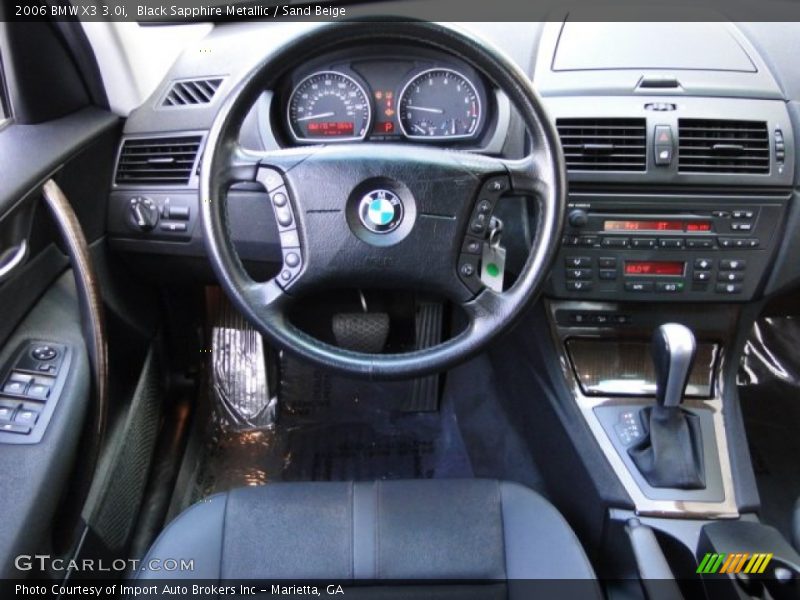 Black Sapphire Metallic / Sand Beige 2006 BMW X3 3.0i
